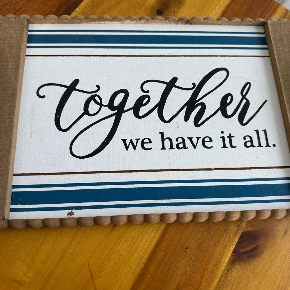 Together we have it all‎ faux wood table decor